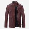 Men's Motorcycle Pu Leather Jacket Slim Fit Zip Up Classic Retro Outwear For All Occasions