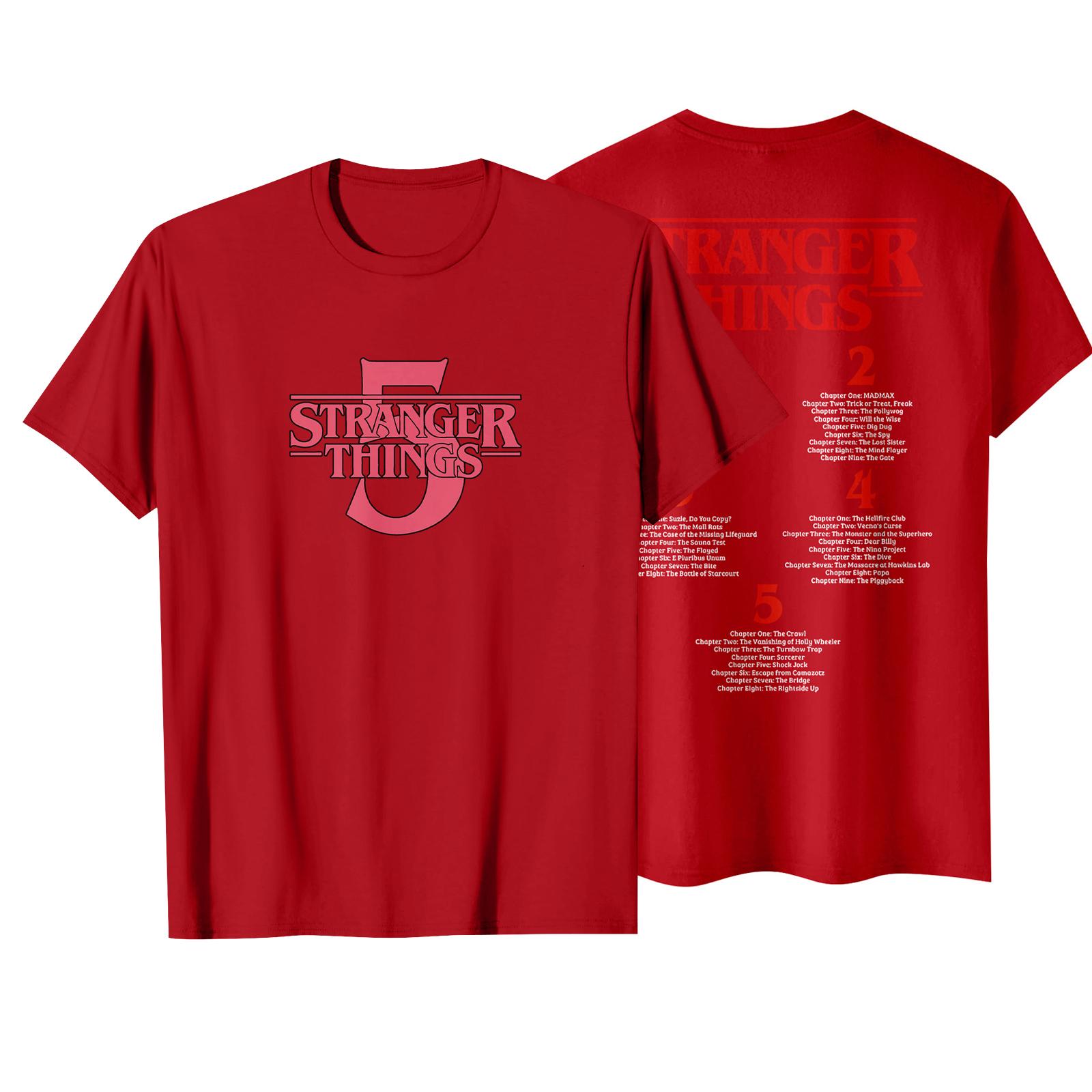 

Дитяча повсякденна футболка з коротким рукавом з принтом літер 150 червоний