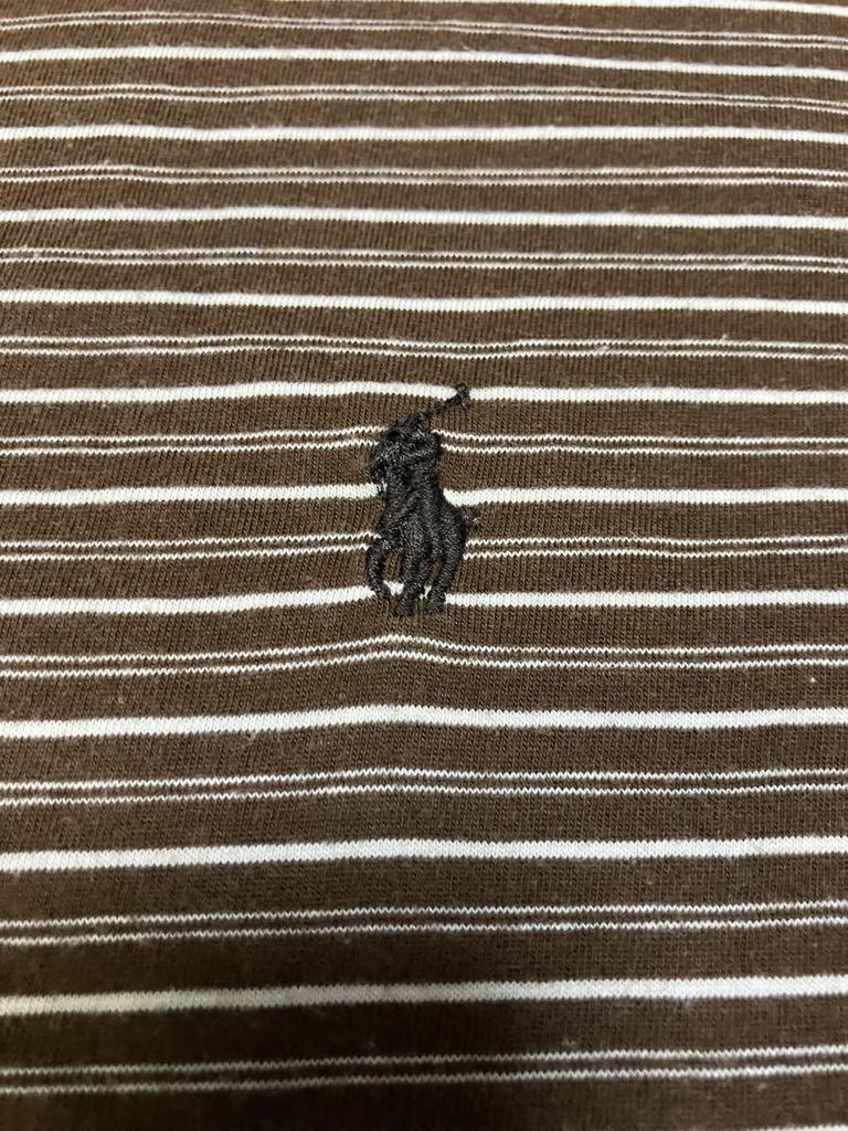 [USED] Vintage 90s Polo Ralph Lauren Striped T-shirt, Brown