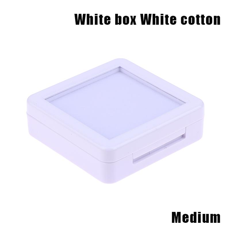 Przezroczysty Pudełko do Przechowywania Klejnotów z Szklanym Blatem - Witryna na Biżuterię z Bezpiecznym Pokrywką, Organizer na Luźne Diamenty, Kamienie Szlachetne i Zawieszki