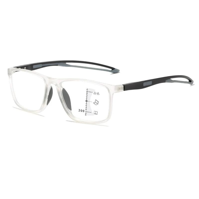 

Fashion Progressive Multifocal Glasses Square Frame Anti-Blue Reading Glasses Men Women Vintage Near Far Presbyopia Eyewear 4.0