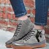 Cartoon Cat Solid Color Large Size High-top Single Shoes Autumn New Lace-up Short Boots Women