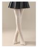 Girls' Thin Fleece Dance Tights: Warm, Thickened White Pantyhose for Autumn/Winter