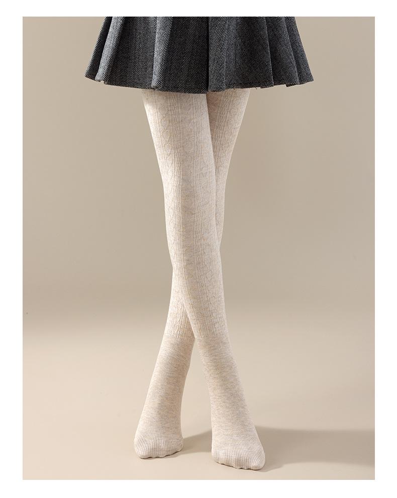 Girls' Thin Fleece Dance Tights: Warm, Thickened White Pantyhose for Autumn/Winter