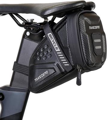 UNIQOCK Bicycle Saddle Bag Waterproof Seat Bag Tail Bag 10L Large Capacity Road Bike Mountain Bike Foldable with Reflective Logo Easy To Install (M)