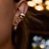 Youthway Zirconia Geometric C-Shape Earrings Stainless Steel Daily Ears Jewelry Wholesale High Quality Chic C-Shape Earrings
