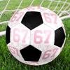 Six and Seventeen Indoor Soccer Ball Colorful Machine Stitched PVC Size 5 Team Training Competition Ready Durable High-Bounce Cool Sports Gift
