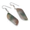 Natural Indian Moss Agate 925 Sterling Silver Jewelry Earring 2.05" AEE-10857