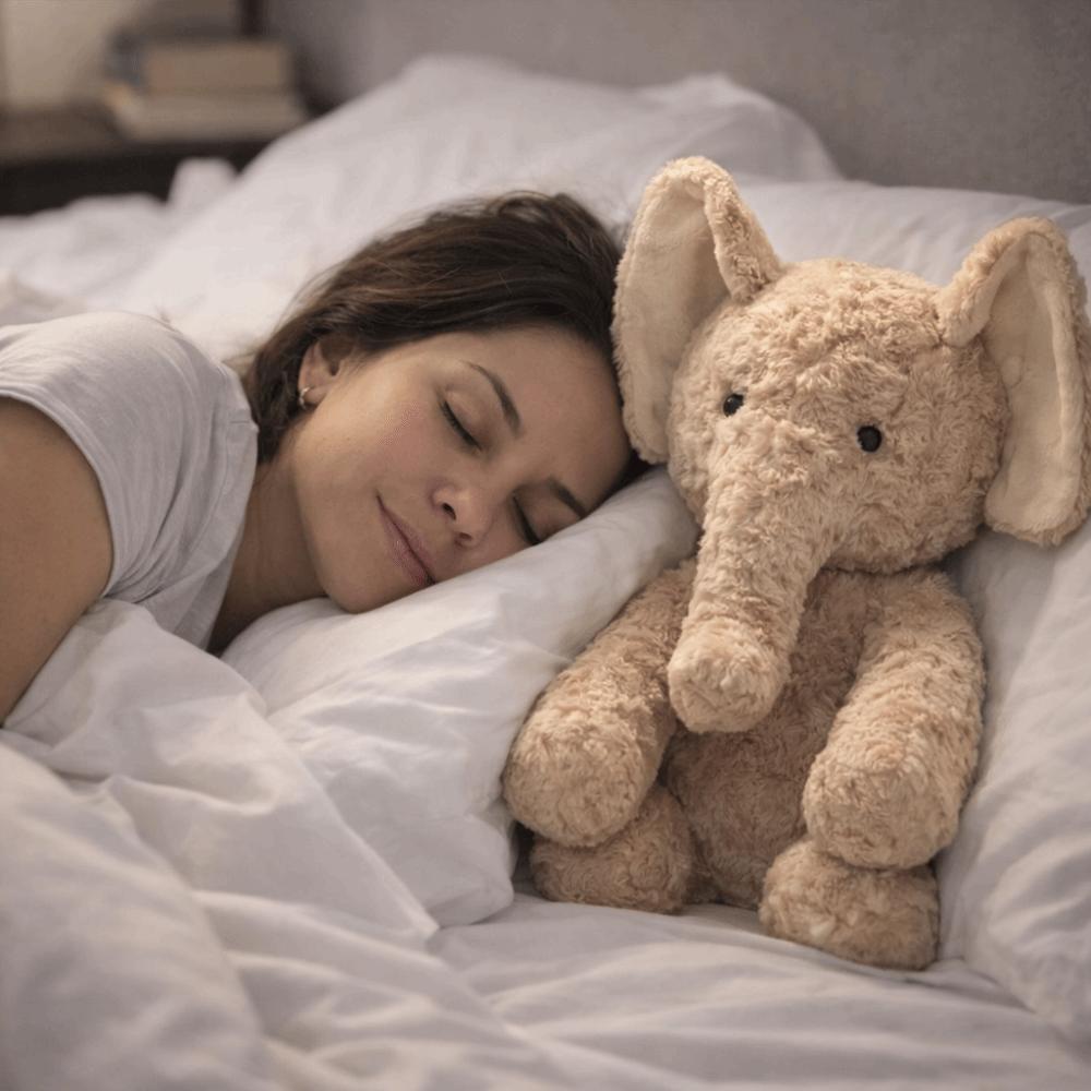 Soft Elephant Plush Toy Cute Stuffed Elephant Companion Doll Elephant Plushy  Bedside Ornament