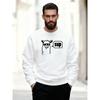 Men's SUP Alpaca Pattern Casual Crew Neck Sweatshirt