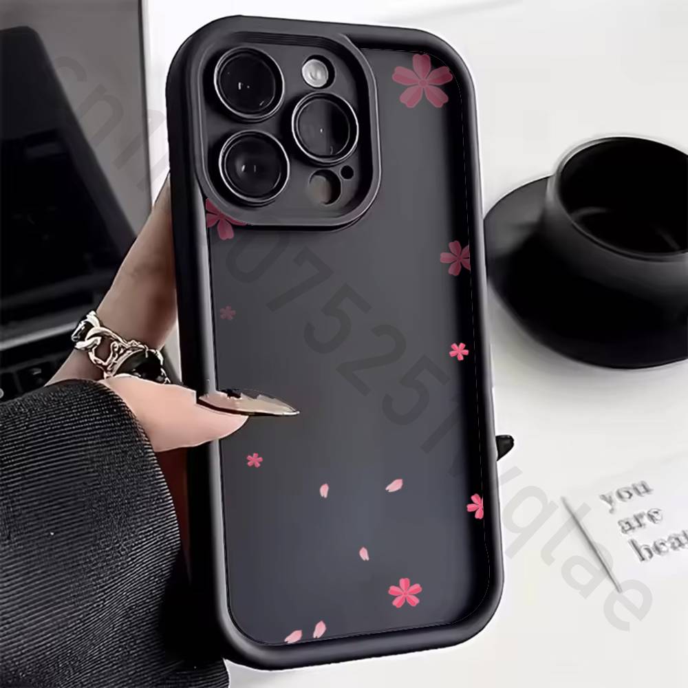 Flower Silicone Case For iPhone 13 11 15 17 12 14 16 Pro Max 17 Air Plus SE Shockproof Soft Protective Cover