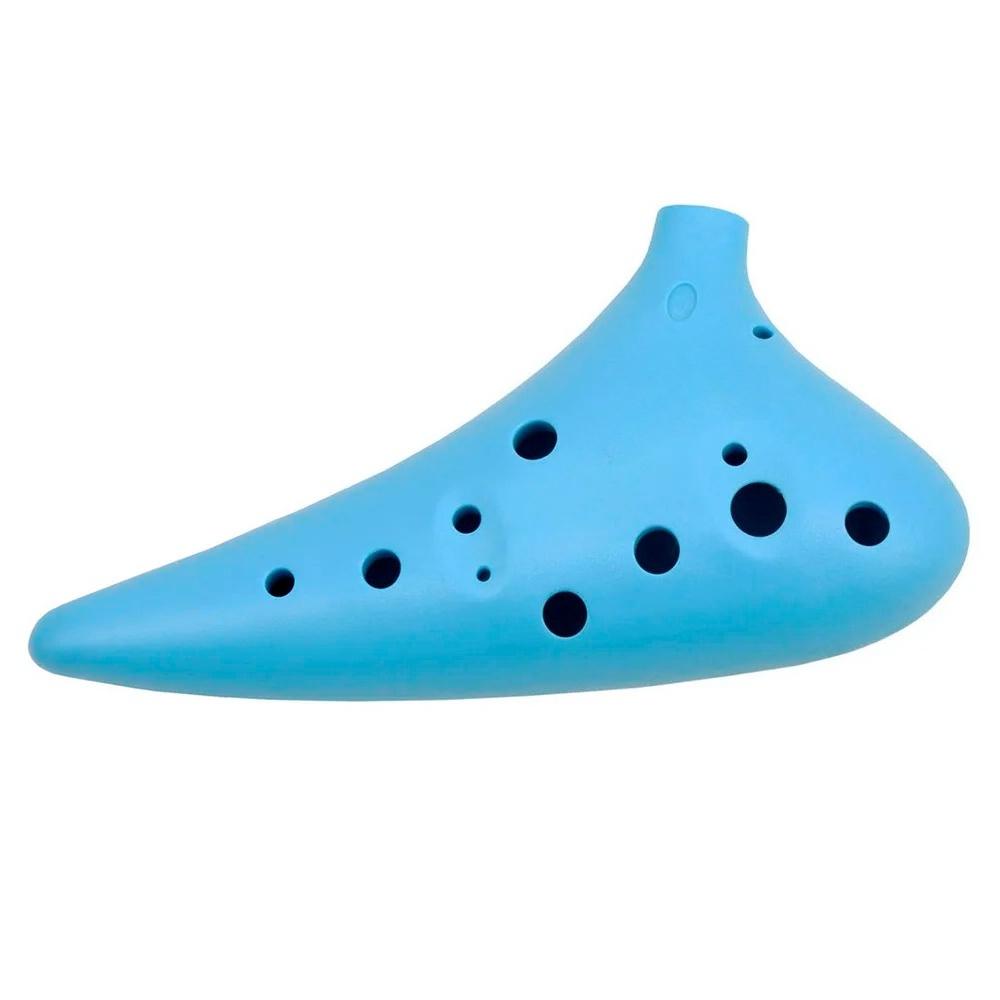 12 Hole Pottery Flute ABS Plastic Ocarina Musical Instrument with Carrying Bag Accessories for Music Lover and Beginner