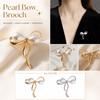 Spilla a Forma di Fiocco con Perle e Strass per Abbigliamento Formale Pin da Risvolto per Completo Accessorio Elegante per Decorazione Abbigliamento