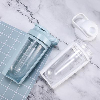 500ml Sport Shaker Bottle with Whisk Ball Lid Flip Cover Precise Scale Leak-proof