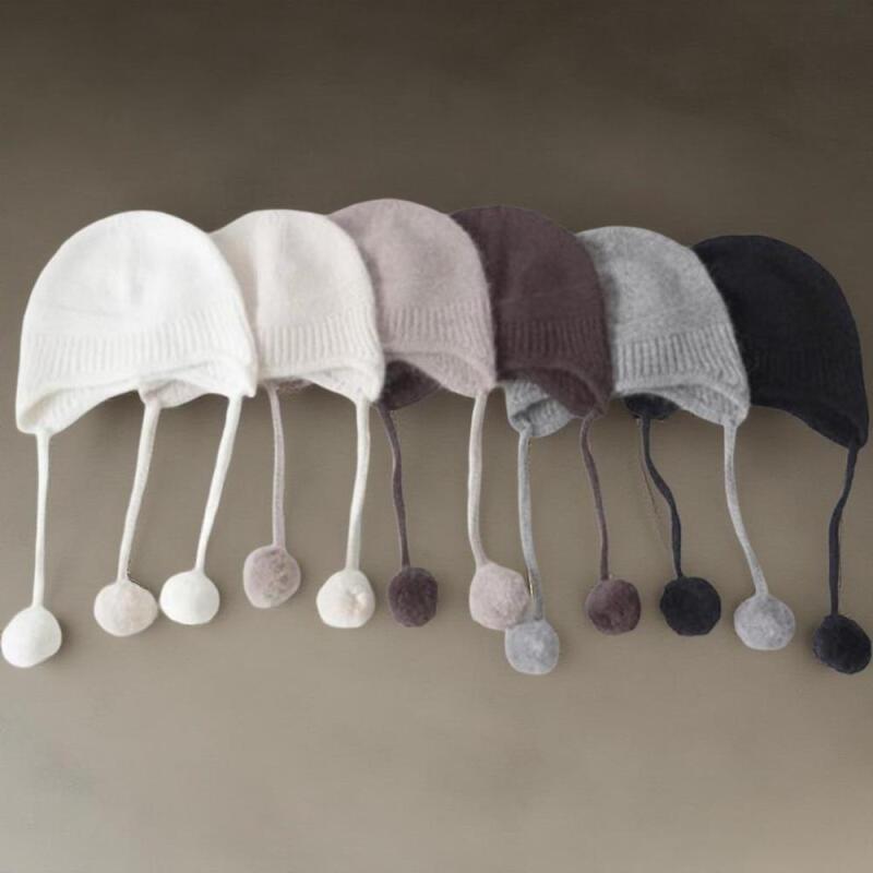 Damen Pastell Angora Mütze Weich Liebenswert
