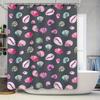 Watercolor Seashells Pattern Shower Curtain Pink Green Purple Shells Bath Decor With Metal Hook Perfect For Beach House Bathroom