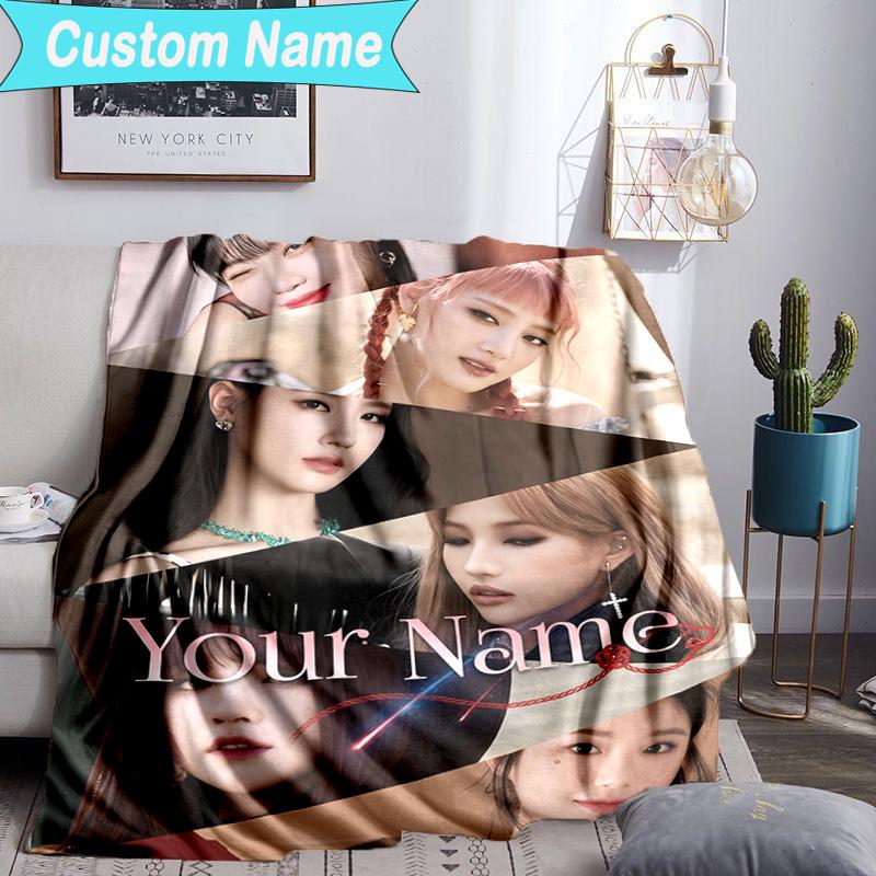 Custom Name Blanket Kpop Idle Group Dynasty Blanket Bedding Blanket for Travel, Camping, Living Rooms, Offices, Sofas, Fan Christmas Gift