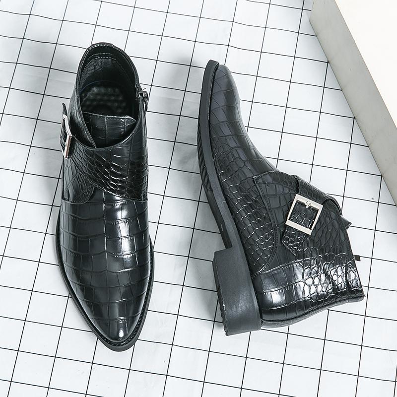 Fashion Hot Selling Pointed Chelsea Boots Europe America English Style High Top Shoes Men's Ankle Boots Office Men's Business Boots