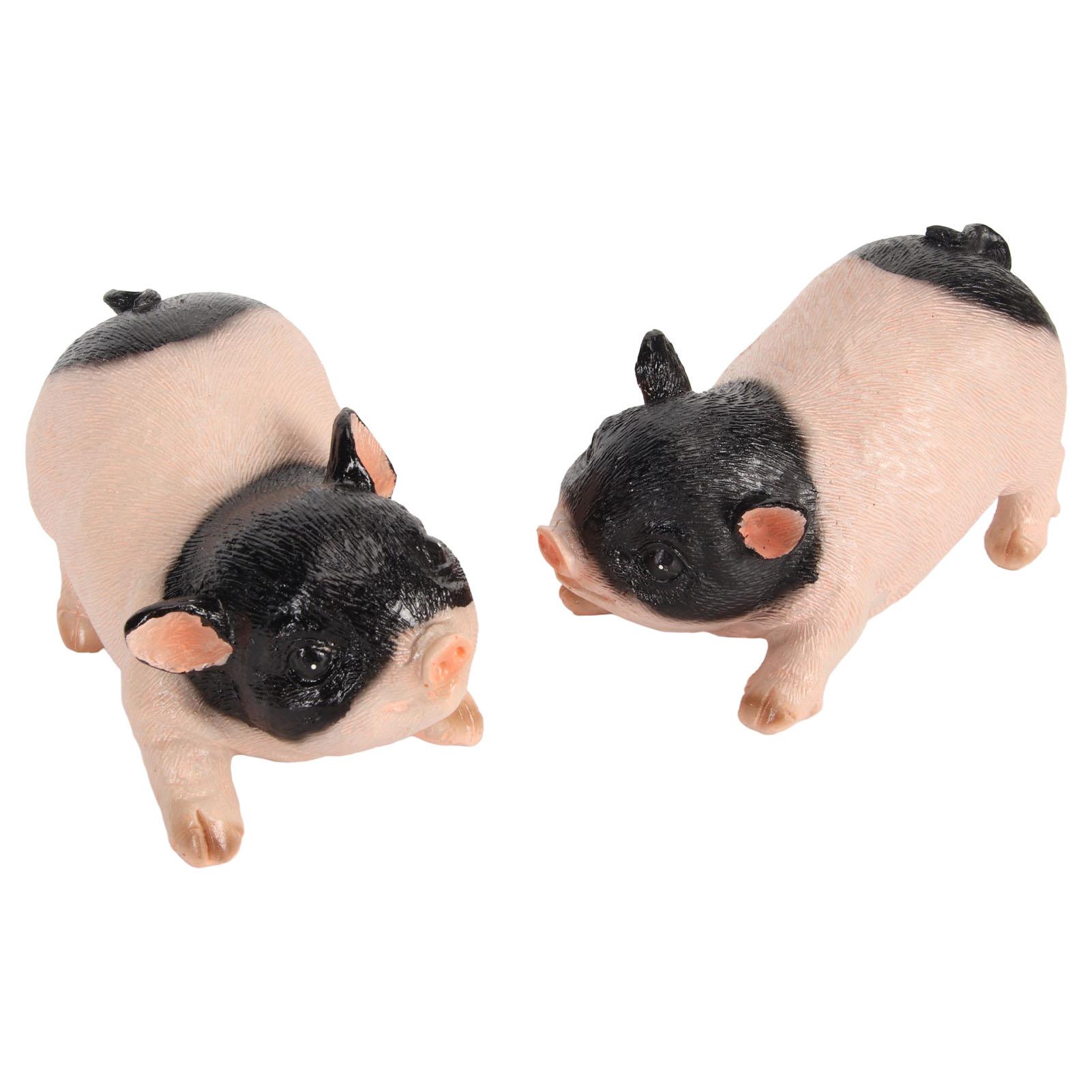 

2 шт. Статуэтка свиньи Забавный поросенок Смола Искусство Украшения Статуя свиньи Стоящая Фигурки свиней Симуляция Животного