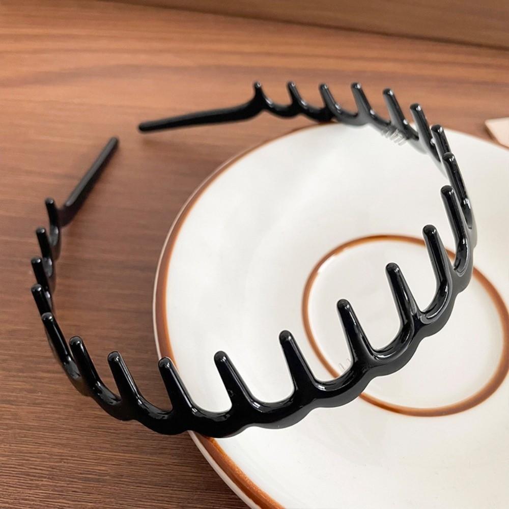 

Стильные пластиковые обручи для волос U-образной формы, волнообразные U-образные гребни для волос с зубцами, нескользящий зажим для волос, для умывания лица