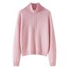 Women's Casual Half-Zip Lapel Cashmere Sweater - Warm, Loose, Versatile Winter Knit