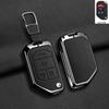 Zinc Alloy Leather Car Key Case Cover for Jeep Wrangler JL JLU Rubicon Gladiator JT Sahara JLU 2018 2019 2020 2021 2022 2023