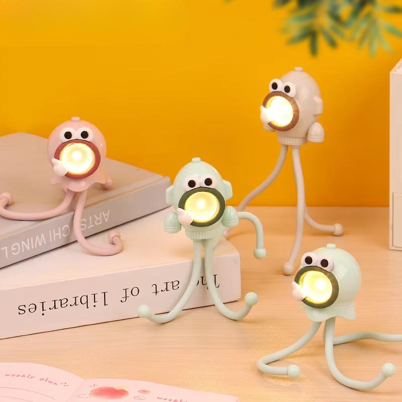 Kreatives lustiges Oktopus-Nachtlicht, Cartoon, Mini-LED-Umgebungslicht, Kinderzimmer, Nachttischlampe, tragbare Schreibtischlampe, Spielzeug, Geschenk
