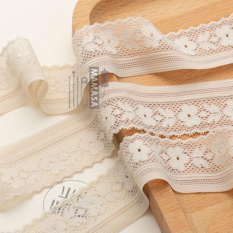 2.5cm Wide Colorful Elastic Lace Trim for DIY Underwear, Clothing, and Hair Accessories