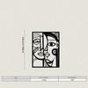 Abstract Picasso Geometric Metal Wall Art Black White Powder Coated Home Decor Gift