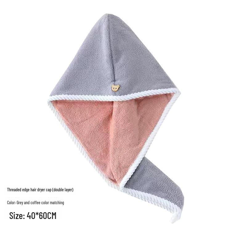 Double-Layer Quick-Dry Hair Towel Cap - Super Absorbent & Thick