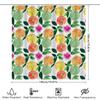 Brightly Colored Citrus Fruit Shower Curtain Set For Bathroom Decor Orange Slice Design Pattern Print Waterproof Fabric 72 Inche