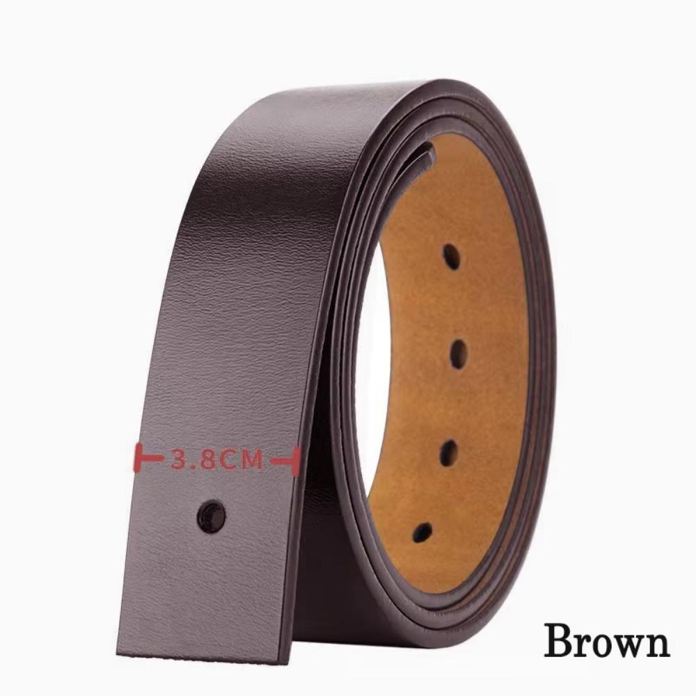 Cowskin Genuine Leather Belt No Buckle Male Belt Body New Waist Straps  Men Belt