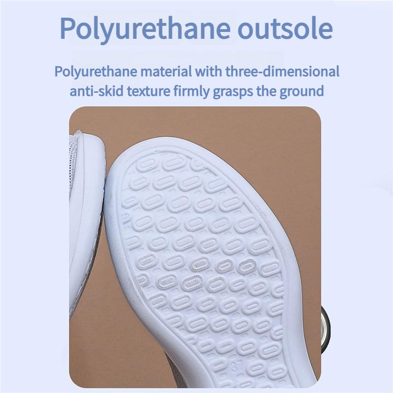 Women Slip-On Walking Shoes Lightweight Memory Foam Sole Breathable Knit Sneakers Non-Slip Comfort Casual Easy Wear