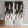 Christmas pine branch printed curtains   pole bag curtains   Christmas decorations   daily home decorations   room decorations