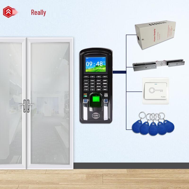 Realand Fingerprint Access Control System with Double Magnetic Lock CN plug (adapter included)