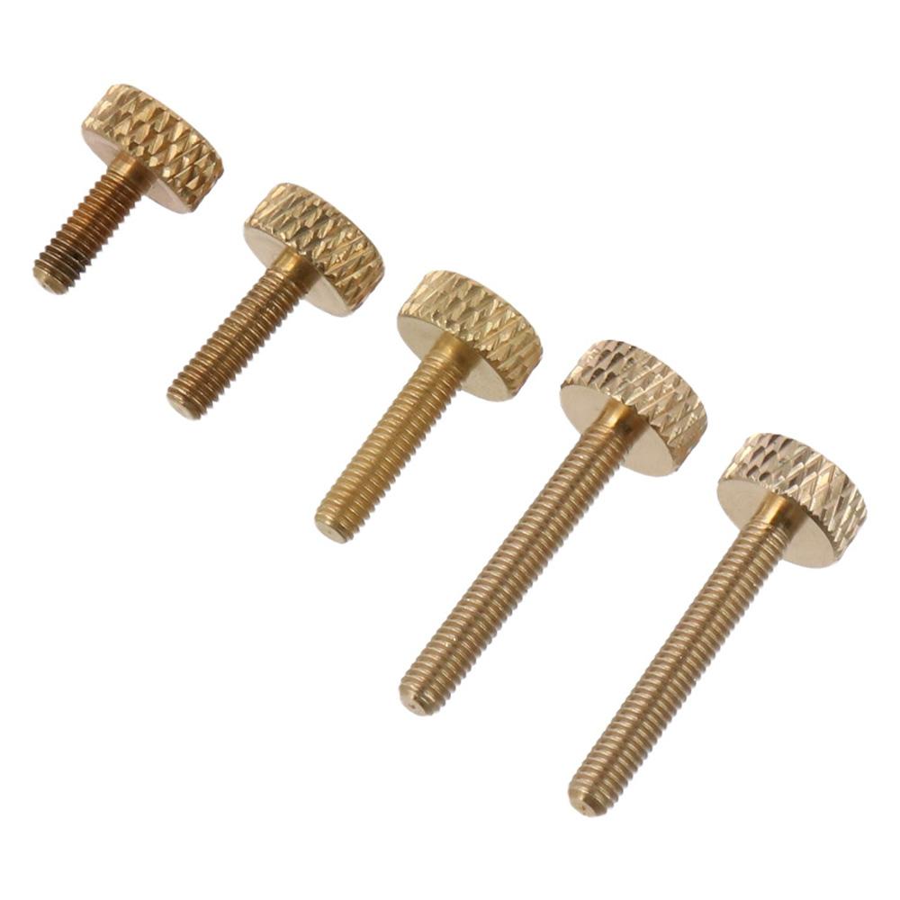 

10 шт. латунные винты с накатанной головкой, желтые плоские латунные болты, машинные винты с плоской головкой