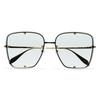 Alexander Mcqueen Nieten Square Gradient Grün Linse Punk Kultur Sonnenbrille Damen Sonnenbrille AM0364S-004-63