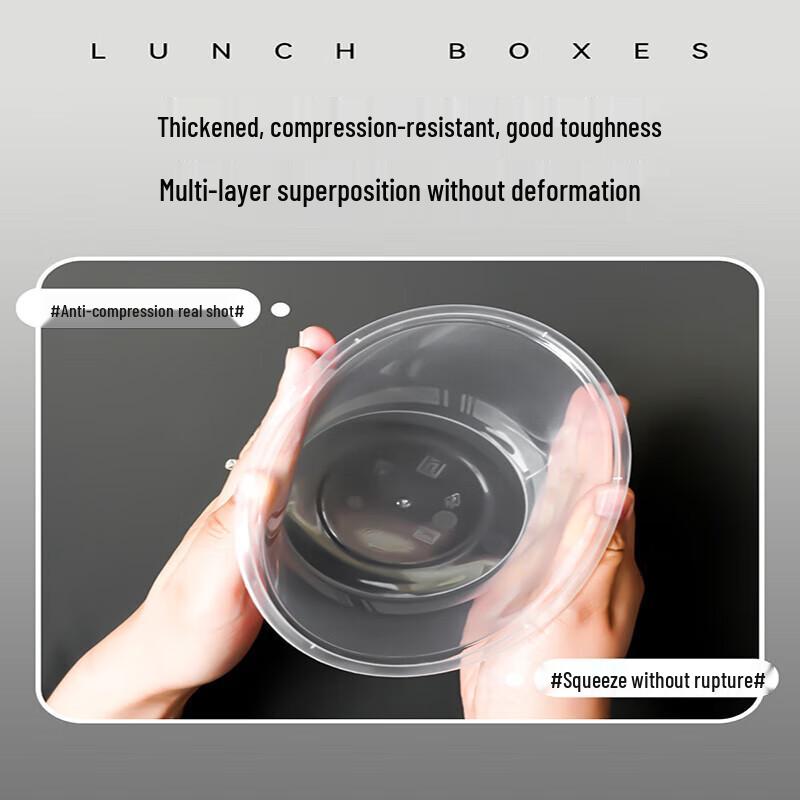 Disposable PP Plastic Round Meal Boxes