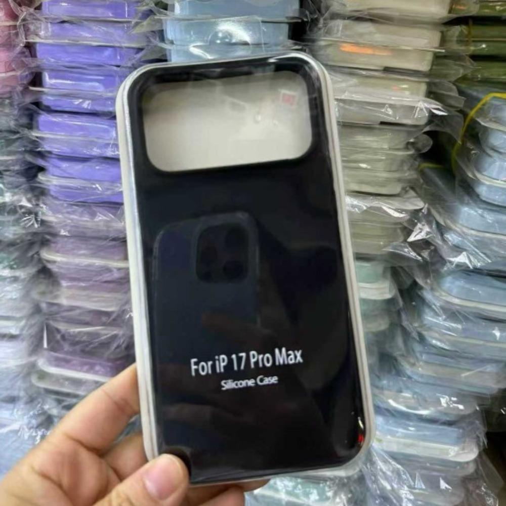 Carcasă Oficială din Silicon Lichid cu Textură de Piele în Culori Macaron pentru IPhone 17E Pro Max Air 16E 15 14 13 12 Protecție Buton Foto Husă Completă Anti-Cădere