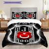 Besiktas Logo Pattern Bedding Quilt Set Quilt Cover Pillowcase Home Decoration Birthday Gift (1 * Duvet Cover + 2 * Pillowcase, Without Core)