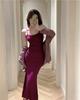 Summer New Tight Suspender Dress Women's Black Waist Slim and Thin Skirt Fishtail Hip-wrapped Long Dress