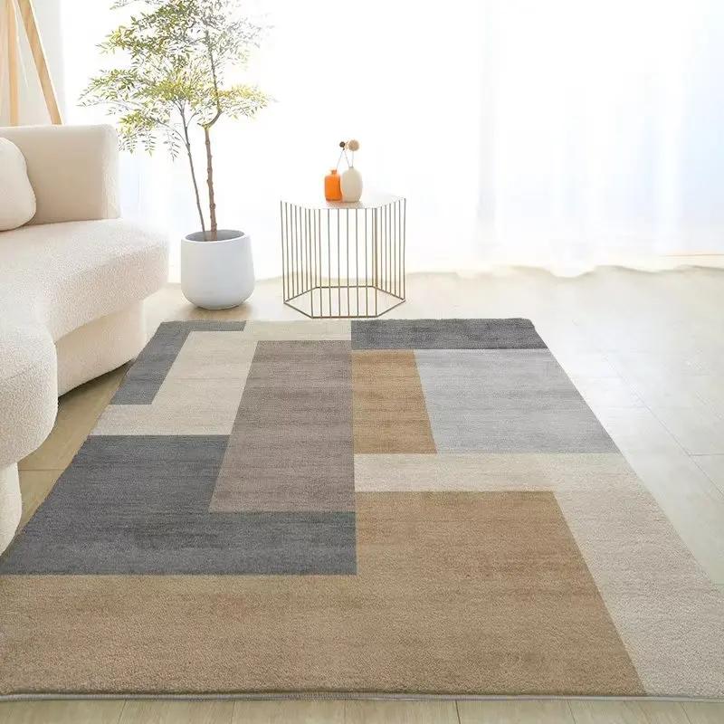 Modern Living Room Decoration Carpet Simple Light Colored Soft Rug Bedrooms Sofa Side Larg Carpets Washable Non Slip Floor Mats