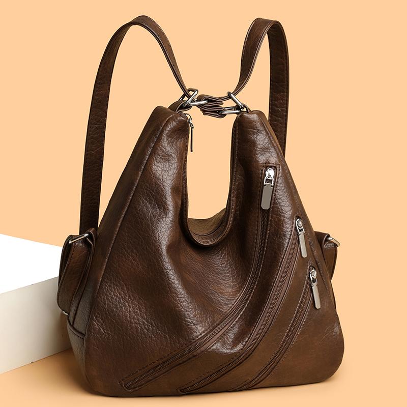 Women's Large Capacity Crossbody Bag PU Shoulder Tote Bag