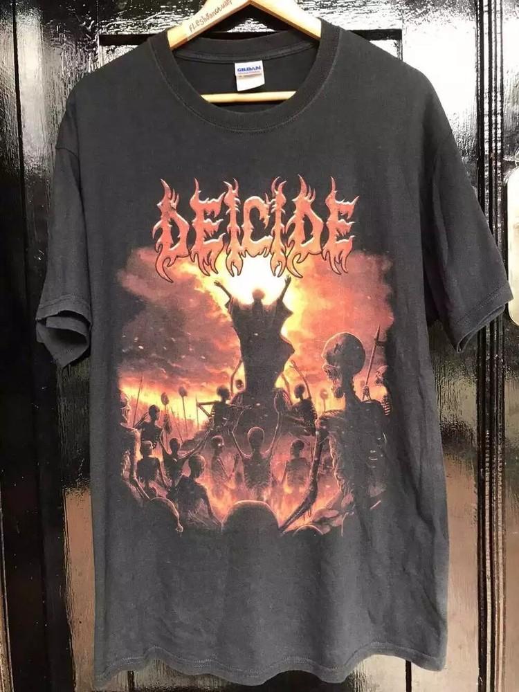 Deicide To Hell With God 2011 Band Black Short Sleeve Unisex Tshirt Reprint Unisex T-Shirt M