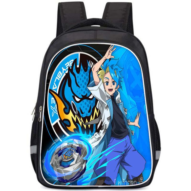 X School Beyblade Backpack Spacious Compartment Unisex Bag For Daily Gift Use
