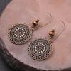 GemChic Women's New Vintage Round Flower Wood Beads Earrings Ethnic Fashion Hook Earrings Birthday Christmas Jewelry Gift
