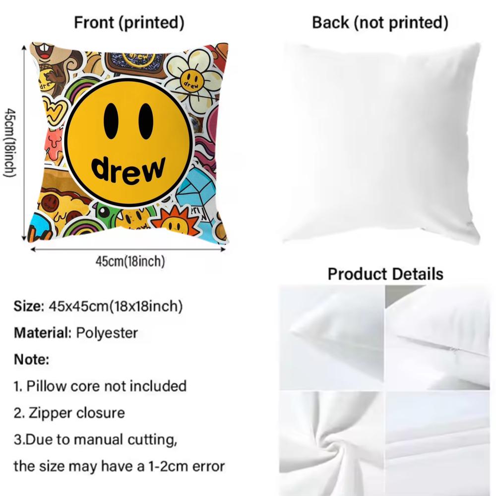 Fashion D-Drew HouseS Cushion Cover Comfortable Reversible Pillow Cover Ideal for Car Sofa Bedroom & Beyond