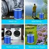 Oxford Cloth Water Bucket for Foldable Outdoor Camping Fishing Water Storage Container Drinking Picnic Barrel Car Wash Accessory