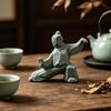 Tai Chi Heykeli, Masaüstü, Sehpa ve Koleksiyon Rafları için Kompakt Kung Fu Dövüş Sanatları Dekorasyonu, Çok Fonksiyonlu Çay Peti ve Bilgin Süsü