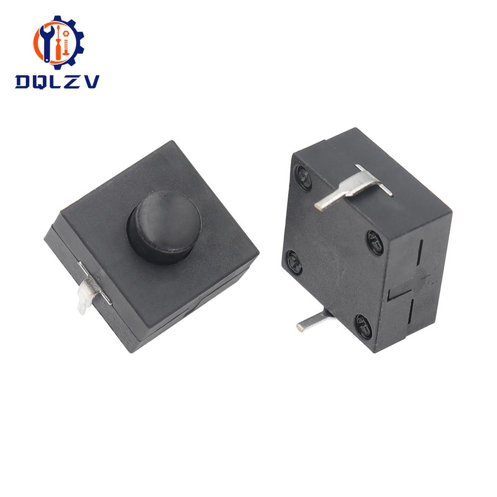 12x12mm Middle 2 Pins ON-OFF Flashlight Button Switch 1A 30V 1212-112D Height 9.5mm